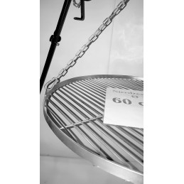 Nerūdijančio plieno, rūgščiai atsparios grotelės, 60 cm apvalios