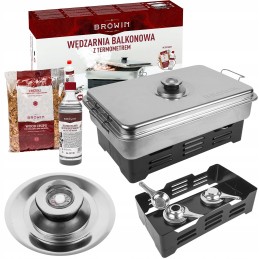 Nešiojama balkono rūkykla mėsai, medžio drožlėms, biowin kurui 330004