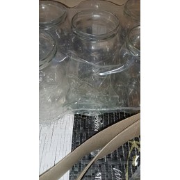 900 ml stiklinis indas su metaliniu dangteliu
