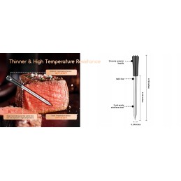 Inkbird termometras 11p belaidžio zondo rūkymo grotelių dėklas