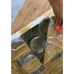 900 ml stiklinis indas su metaliniu dangteliu