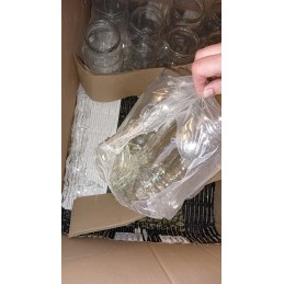 900 ml stiklinis indas su metaliniu dangteliu