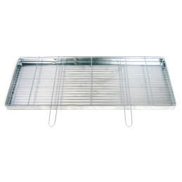 Chromuotos grilio konstrukcinės grotelės 100x40 su židiniu/pelenais