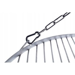 Apvalios nerūdijančio plieno grotelės oe700 mm su nerūdijančia grandine