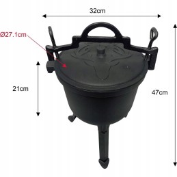 Ketaus medžioklės puodas 8l Kinghoff kh 2232