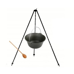 Čuguna katls 8 l + statīvs 120 cm + karote