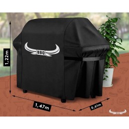 Grilio kepsninės dangtis 122 x 61 x 147 cm