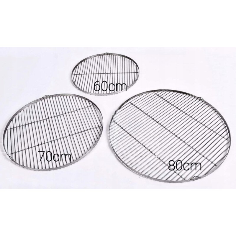 Nerūdijančio plieno, rūgščiai atsparios grotelės, 60 cm apvalios