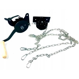 Profesionali grilio ritė, grotelės, grandinės komplektas ir volelis su tvirtinimu