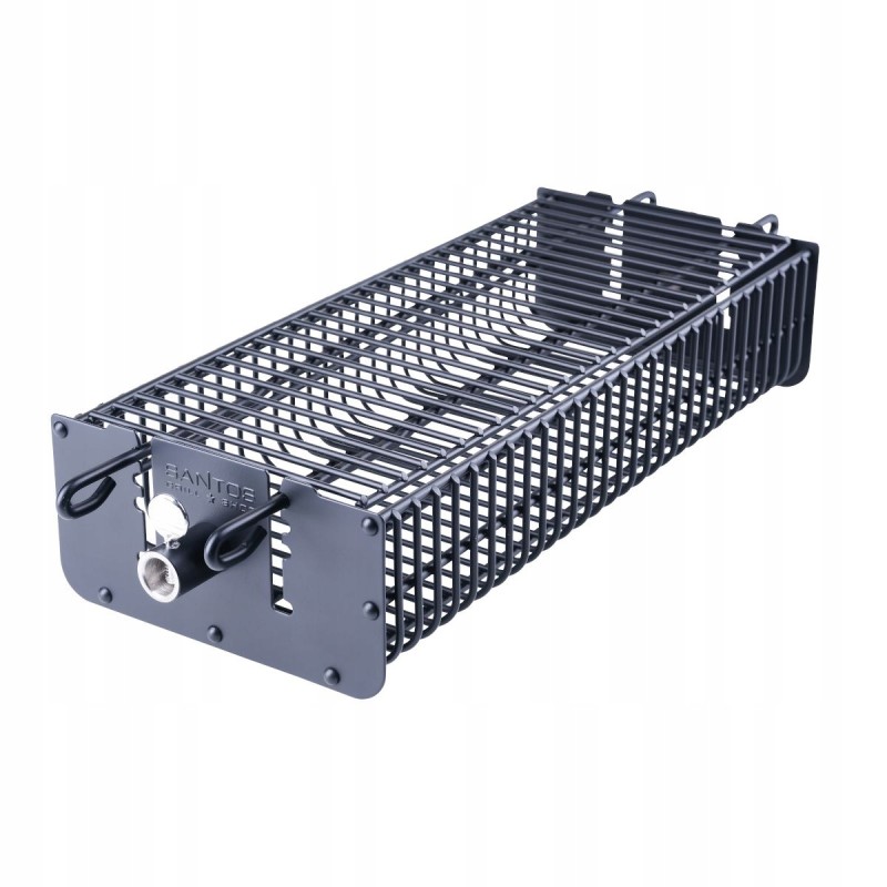 Santos grilio krepšelis, kvadratinis, juodas, nepridegantis