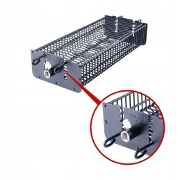 Santos grilio krepšelis, kvadratinis, juodas, nepridegantis