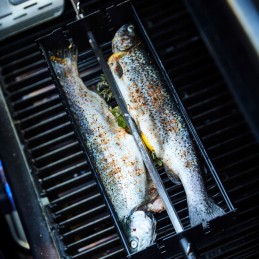 Santos grilio krepšelis, kvadratinis, juodas, nepridegantis