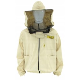 We offer a beekeeping sweatshirt with a zip-up hat - a very good product!