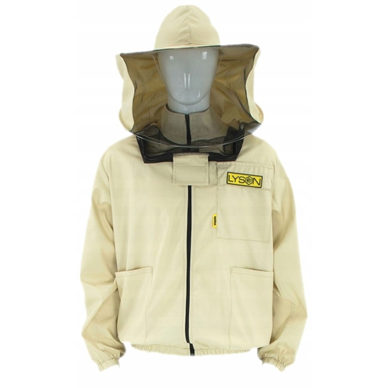 We offer a beekeeping sweatshirt with a zip-up hat - a very good product!