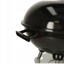 Lukustatava kaanega söegrill, õhuregulaator, must