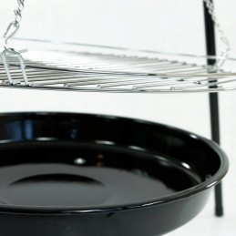 Kepsninė, pakabinamas trikojis, sodo laužavietė, laužavietė, grotelės