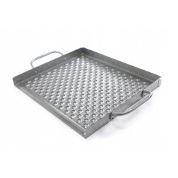 Perforated steel roasting pan