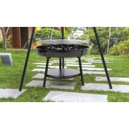 ️Sodo kepsninė su anglimis, pakabinamas židinys, 46cm grotelės