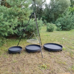 Nerūdijančio plieno grotelių rinkinys 60cm inox su grandinėmis