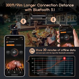 Inkbird int 11p b belaidis bluetooth termometras orkaitės griliui