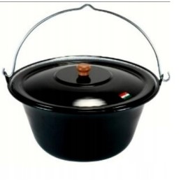Enameled cauldron 8 l with lid!