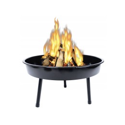 Trikojis sodo grilis su grotelėmis, sodo laužavietė, pakabinamas grilis