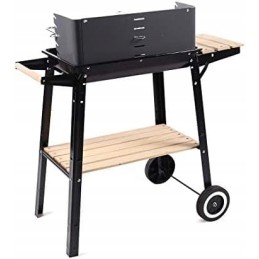 Sodo grilis, metalinės lentynos, reguliuojamos grotelės, ratukai, nešiojama anglis