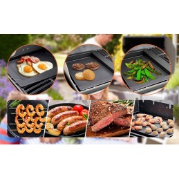 Tik ugnies ketaus grilio grotelės, nepridegančios, plokščios grotelės Weber Spirit ir Spirit II dujinėms grotelėms 200/300 serij