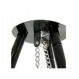 Trikojis sodo grilis su grotelėmis, sodo laužavietė, pakabinamas grilis