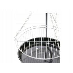 Trikojis sodo grilis su grotelėmis, sodo laužavietė, pakabinamas grilis