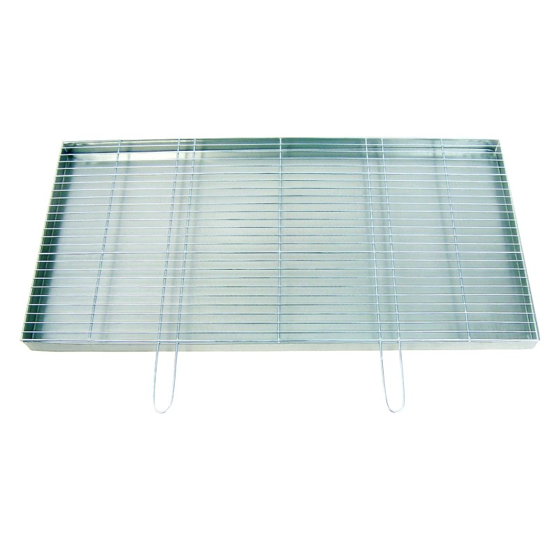 Chromuotos grotelės skirtos griliui statyti 100x50 su židiniu / pelenų keptuvėje