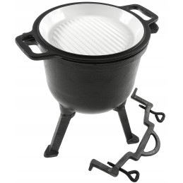 2 viename emaliuotas ketaus katilas, dengiantis 8 l Rossner groteles