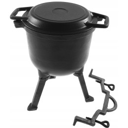 2 viename emaliuotas ketaus katilas, dengiantis 8 l Rossner groteles