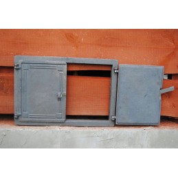 Ketaus durys, krosnelė, židinys, rūkykla, židinys
