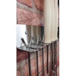 Wo šakės, ugnies lazdos, 8 vnt., 115 nerūdijančio plieno rankena