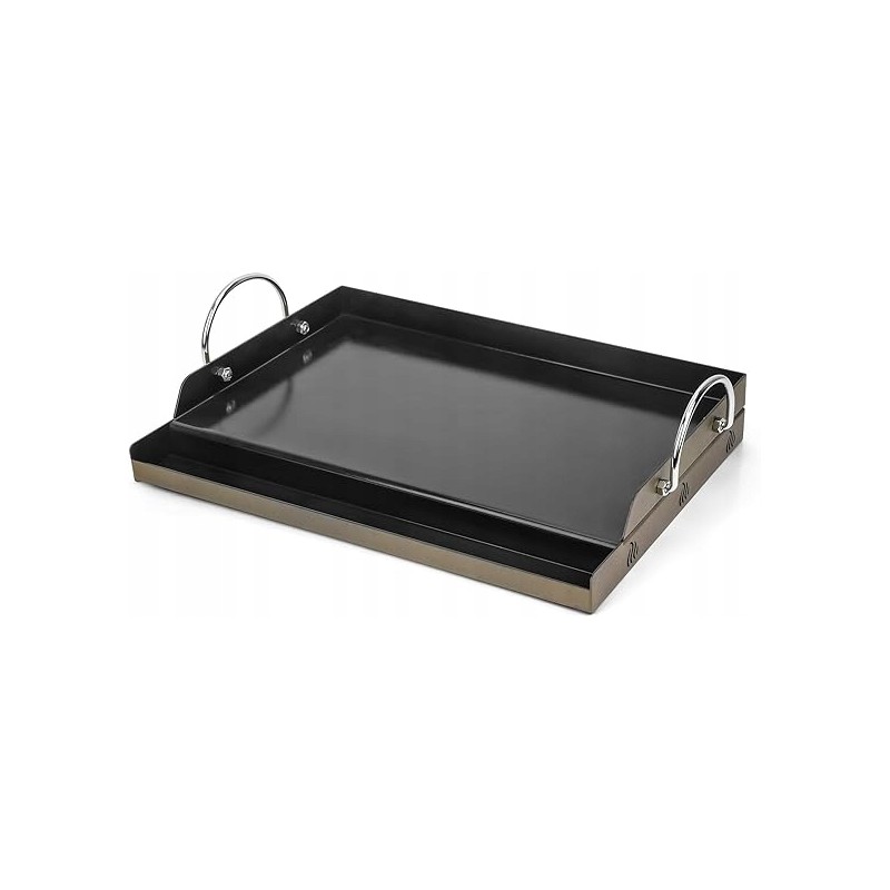 Keraminė neprideganti tik ugnies plancha keptuvė, skirta daugumai dujinių ir anglinių grilių, skirtų kepti 46x32x7cm