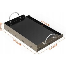 Keraminė neprideganti tik ugnies plancha keptuvė, skirta daugumai dujinių ir anglinių grilių, skirtų kepti 46x32x7cm