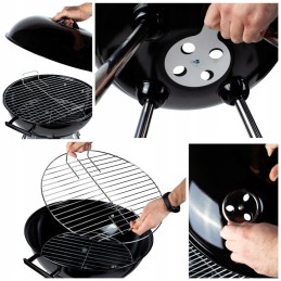 Nešiojama medžio anglies kepsninė su dangteliu