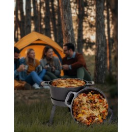 3 viename emaliuotas ketaus medžioklės puodas kepsniams, grilis mk302, 5l nemokamai