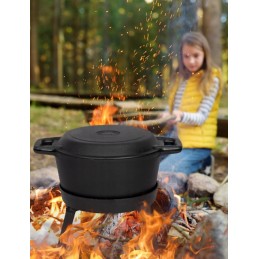 3 viename emaliuotas ketaus medžioklės puodas kepsniams, grilis mk302, 5l nemokamai
