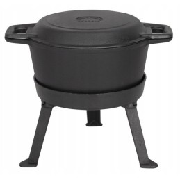 3 viename emaliuotas ketaus medžioklės puodas kepsniams, grilis mk302, 5l nemokamai