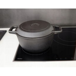 3 viename emaliuotas ketaus medžioklės puodas kepsniams, grilis mk302, 5l nemokamai