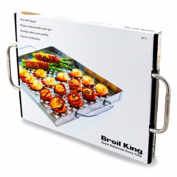 Broil king steel grill pan grill plate on steel grate