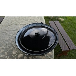 Originalus vengriškas emaliuotas katilas 20l + stovas 120cm + dangtis