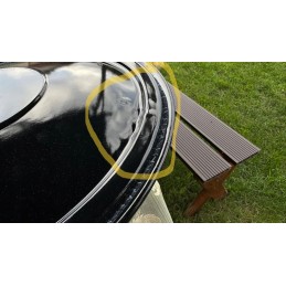 Originalus vengriškas emaliuotas katilas 20l + stovas 120cm + dangtis