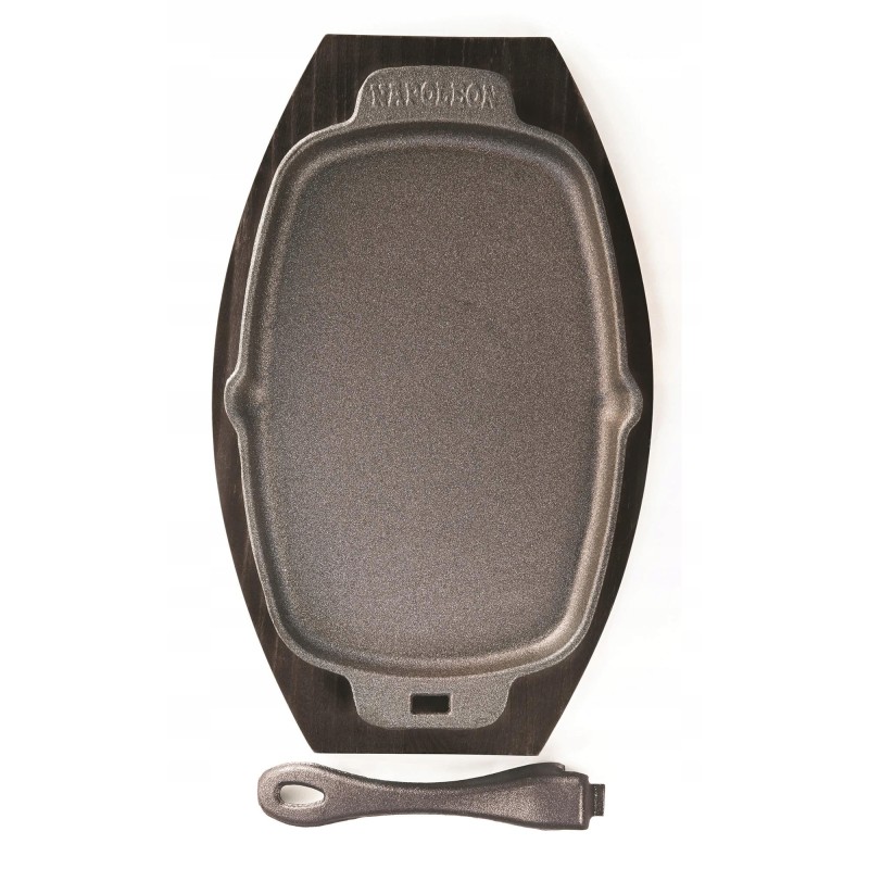 Napoelon pro ketaus keptuvė su mediniu padėklu