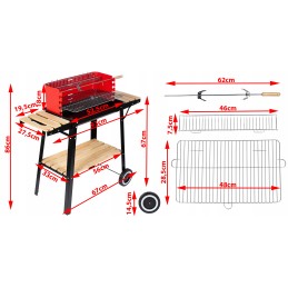 Grillmaster Redbend GM2000 anglies grilis + pūstuvas