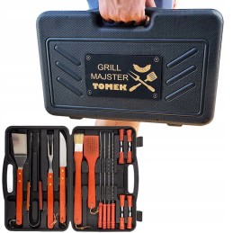 Personalizuotas kepsninės įrankių rinkinys lagamine