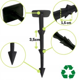 Smeigtukai, kaiščiai agrotekstilei, stipri, kieta agrotekstilė, 100 vnt, 15 cm