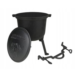 Medžioklės puodas, ketaus katilas, 8l, ross, juodas